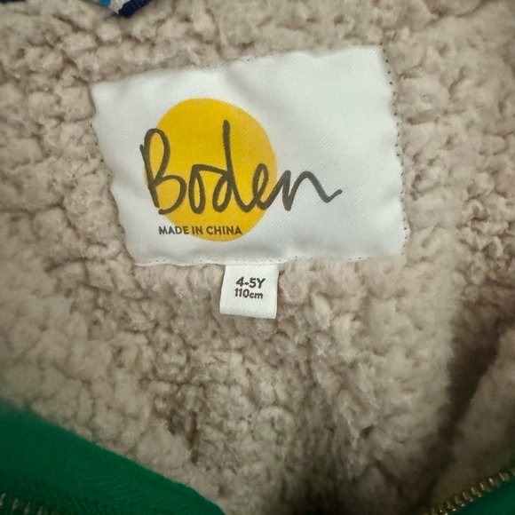 Boden Vibrant Green Kids Hoodie - Picture 3 of 4